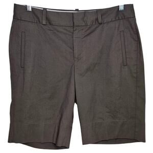 Banana Republic Martin Fit Stretch Brown Pocketed Flat Front Shorts Size 12